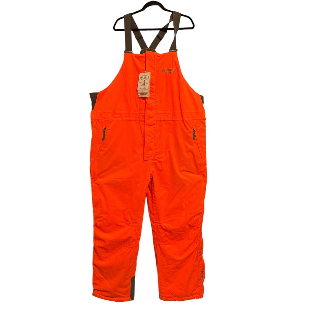 NWT RedHead Silent Stalker Bone-Dry Hunting Bibs Blaze Orange 3XL Waterproof
